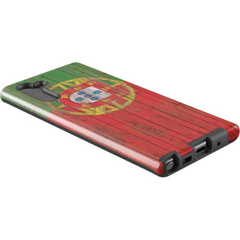 Portuguese Flag Dark Wood Galaxy Note 10 Pro Case